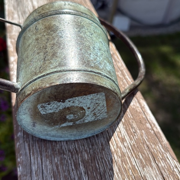 Vintage Metal Rustic Patina Watering Can - Picture 5 of 9